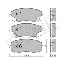 22-0910-0 METELLI Комплект тормозных колодок, дисковый тормоз