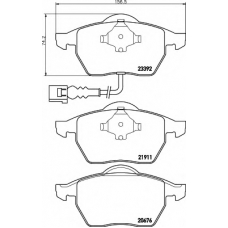 8DB 355 008-471 HELLA Комплект тормозных колодок, дисковый тормоз