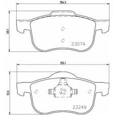 8DB 355 006-851 HELLA PAGID Комплект тормозных колодок, дисковый тормоз