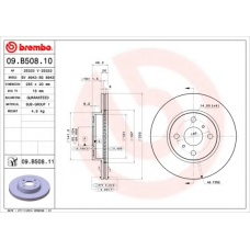 09.B508.11 BREMBO Тормозной диск