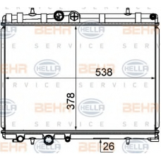 8MK 376 790-121 HELLA Радиатор, охлаждение двигателя