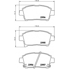 T1404 PAGID Комплект тормозных колодок, дисковый тормоз