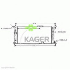 31-0763 KAGER Радиатор, охлаждение двигателя