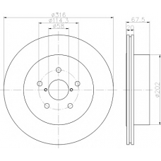 8DD 355 120-201 HELLA PAGID Тормозной диск