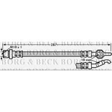 BBH7249 BORG & BECK Тормозной шланг