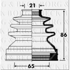 BCB2850 BORG & BECK Пыльник, приводной вал