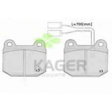 35-0325 KAGER Комплект тормозных колодок, дисковый тормоз