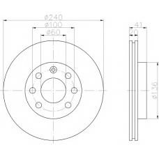 8DD 355 108-331 HELLA PAGID Тормозной диск