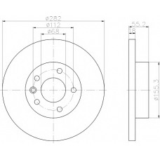 8DD 355 105-571 HELLA PAGID Тормозной диск