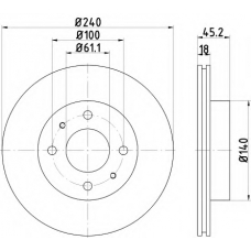 8DD 355 103-331 HELLA Тормозной диск