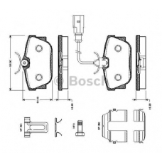 0 986 TB2 376 BOSCH Комплект тормозных колодок, дисковый тормоз