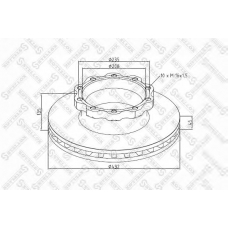 85-00821-SX STELLOX Тормозной диск