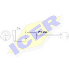 610394 E C ICER Сигнализатор, износ тормозных колодок