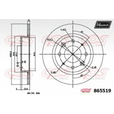 865519.6880 MAXTECH Тормозной диск