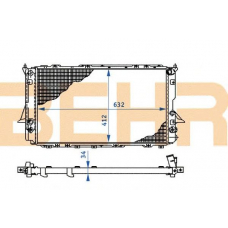 2110254 BEHR Radiator