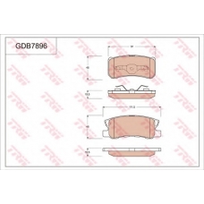 GDB7896 TRW Комплект тормозных колодок, дисковый тормоз