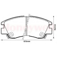 572281B BENDIX Комплект тормозных колодок, дисковый тормоз