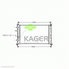 31-0411 KAGER Радиатор, охлаждение двигателя
