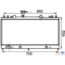 8MK 376 750-281 HELLA Радиатор, охлаждение двигателя