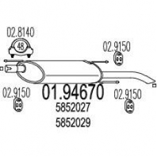 01.94670 MTS Глушитель выхлопных газов конечный