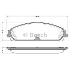 0 986 TB3 119 BOSCH Комплект тормозных колодок, дисковый тормоз