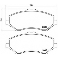 P 11 025 BREMBO Комплект тормозных колодок, дисковый тормоз