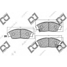 BP1082 DJ PARTS Комплект тормозных колодок, дисковый тормоз