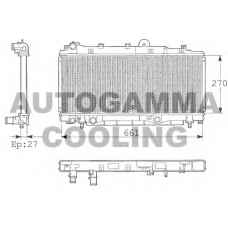 101427 AUTOGAMMA Радиатор, охлаждение двигателя
