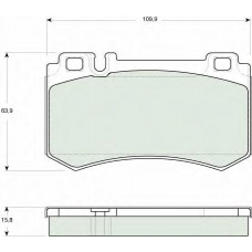 GDB1544 TRW Комплект тормозных колодок, дисковый тормоз