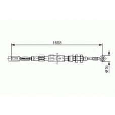 1 987 477 417 BOSCH Трос, стояночная тормозная система