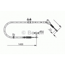 1 987 477 495 BOSCH Трос, стояночная тормозная система