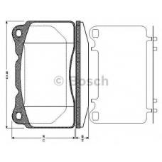 0 986 TB2 770 BOSCH Комплект тормозных колодок, дисковый тормоз