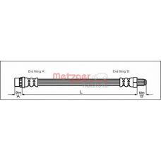 4111158 METZGER Тормозной шланг