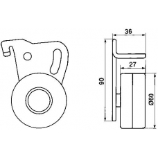 VKM 72200 SKF Натяжной ролик, ремень грм