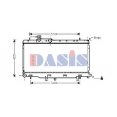 350021N AKS DASIS Радиатор, охлаждение двигателя