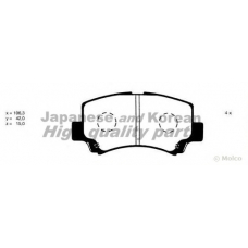 K012-18 ASHUKI Комплект тормозных колодок, дисковый тормоз