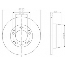 8DD 355 102-071 HELLA Тормозной диск