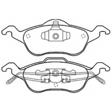 AKD-1244 ASVA Комплект тормозных колодок, дисковый тормоз