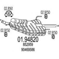 01.94820 MTS Глушитель выхлопных газов конечный