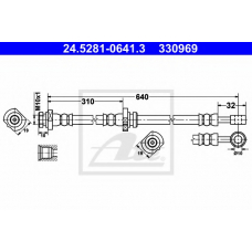 24.5281-0641.3 ATE Тормозной шланг