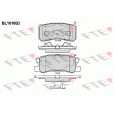 BL1810B2 FTE Комплект тормозных колодок, дисковый тормоз