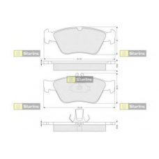 BD S227 STARLINE Комплект тормозных колодок, дисковый тормоз