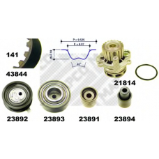 41844 MAPCO Водяной насос + комплект зубчатого ремня