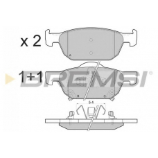 BP3369 BREMSI Комплект тормозных колодок, дисковый тормоз