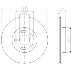 8DD 355 109-271 HELLA Тормозной диск