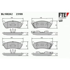 BL1682A2 FTE Колодки тормозные