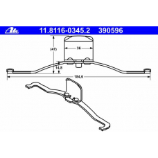 11.8116-0345.2 ATE Пружина, тормозной суппорт