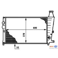 8MK 376 719-191 HELLA Радиатор, охлаждение двигателя