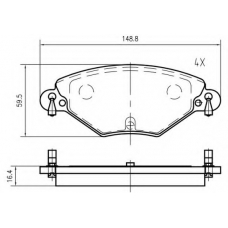 K427900 Vema Комплект тормозных колодок, дисковый тормоз