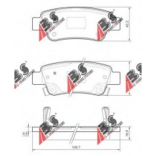 37651 OE ABS Комплект тормозных колодок, дисковый тормоз